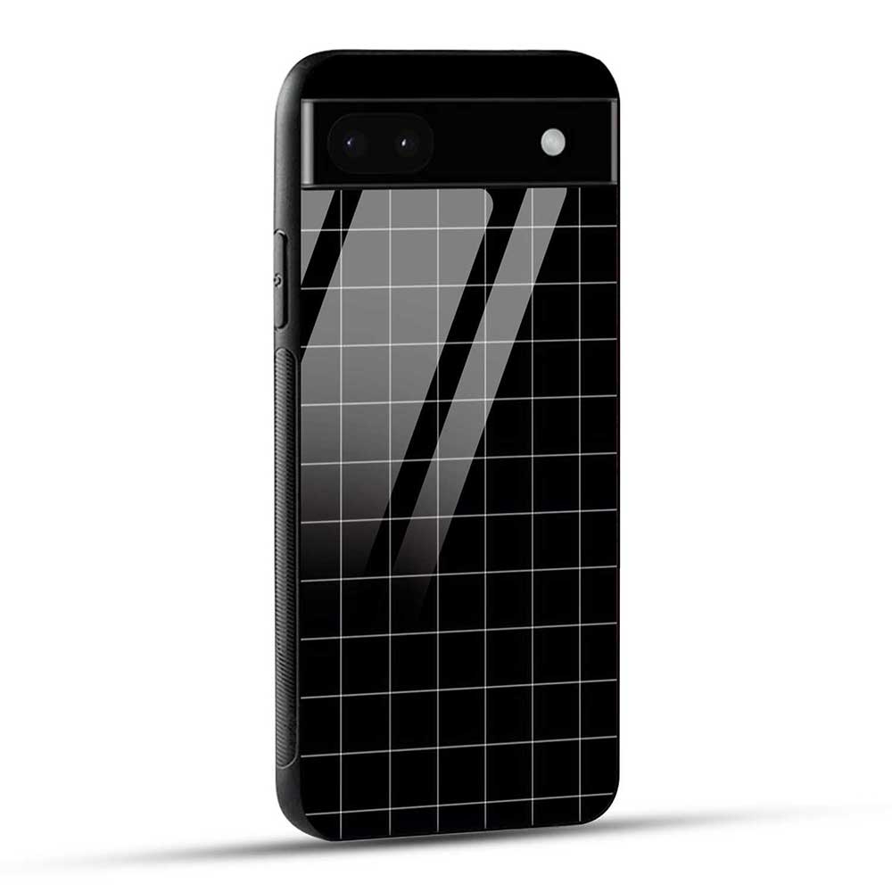 Google Pixel 6A Back Cover Grid Pattern Glass Case