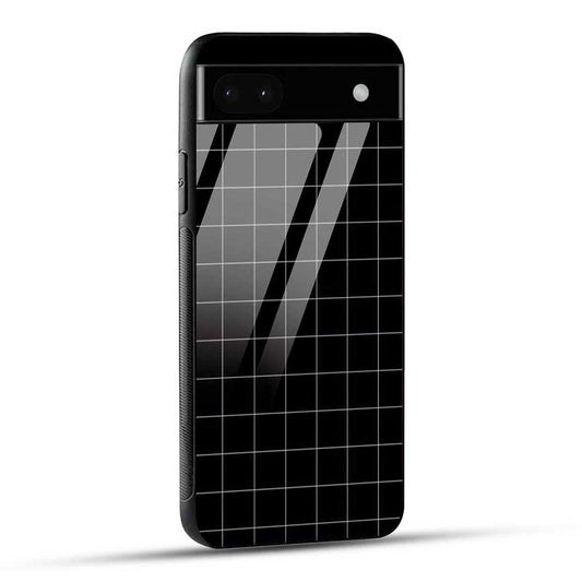 Google Pixel 6A Back Cover Grid Pattern Glass Case