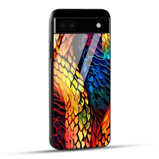 Google Pixel 6A Back Cover Colorburst Jungle Rainbow Animal Spots Printed Glass Case
