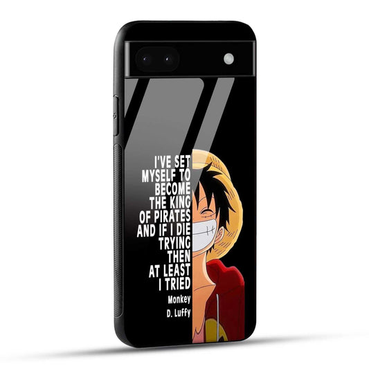 Google Pixel 6A Back Cover Anime One Piece Monkey D. Luffy  Printed Glass Case