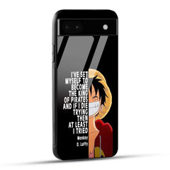 Google Pixel 6A Back Cover Anime One Piece Monkey D. Luffy  Printed Glass Case