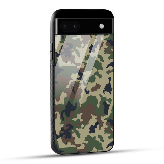 Google Pixel 6A Back Cover Army Pattern Printed Glass Case