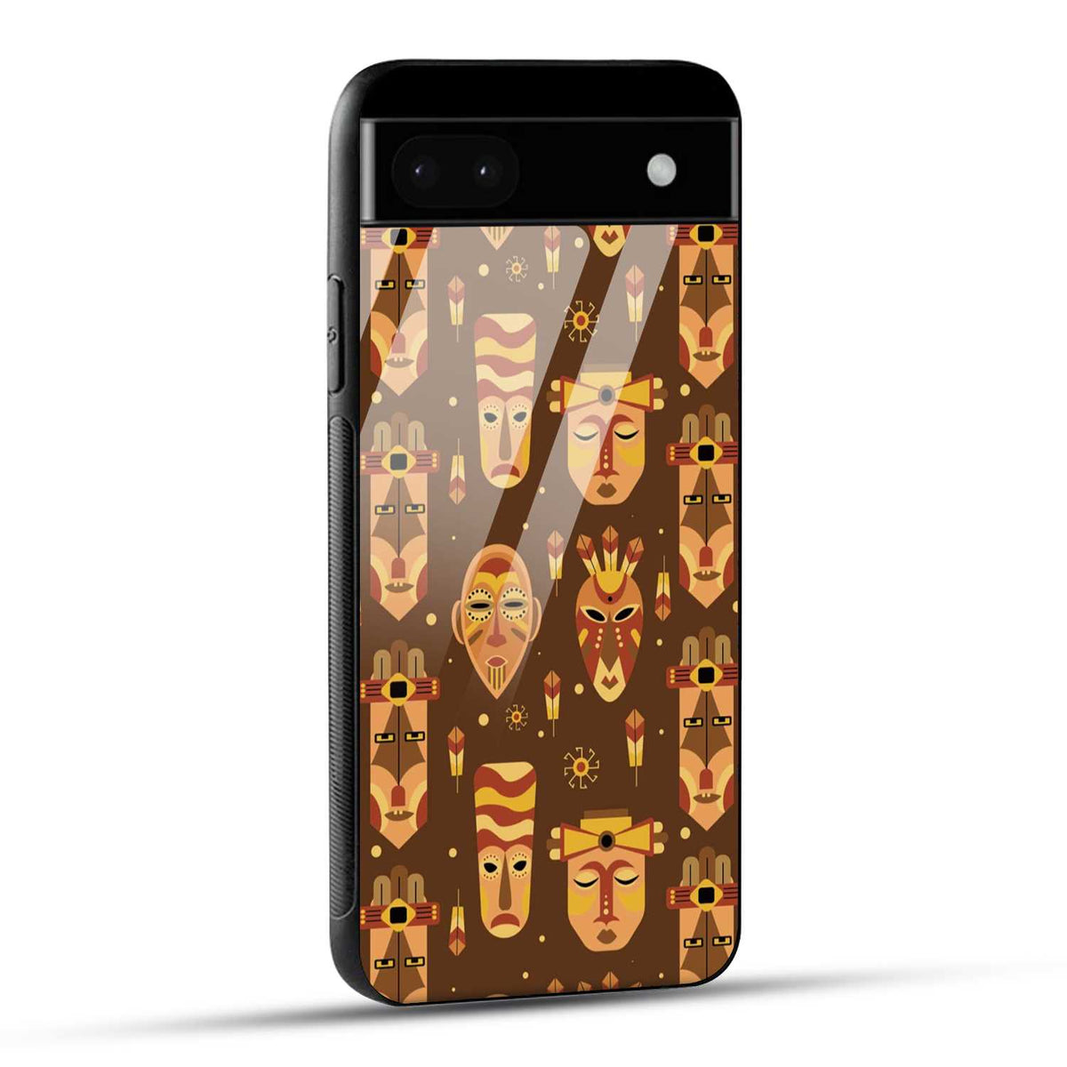 Google Pixel 6A Back Cover Tribal African Mask Printed Glass Case
