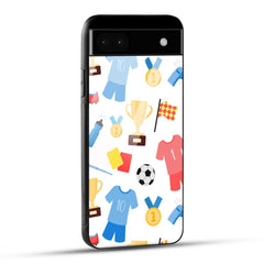 Google Pixel 6A Back Cover Love For Football Printed Glass Case