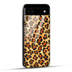 Google Pixel 6A Back Cover Leopard Pattern Printed Glass Case