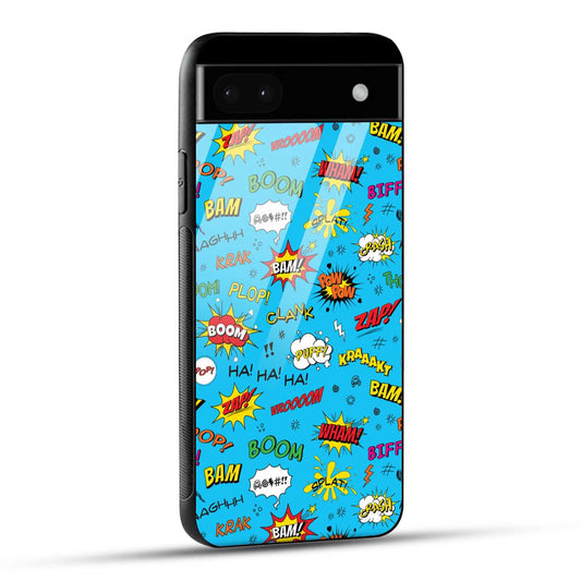 Google Pixel 6A Back Cover Doodle Of Texts Printed Glass Case