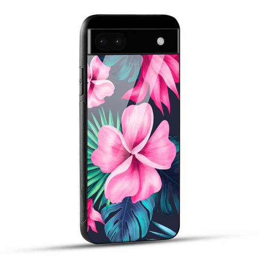 Google Pixel 6A Back Cover Retro Flowers  Printed Glass Case