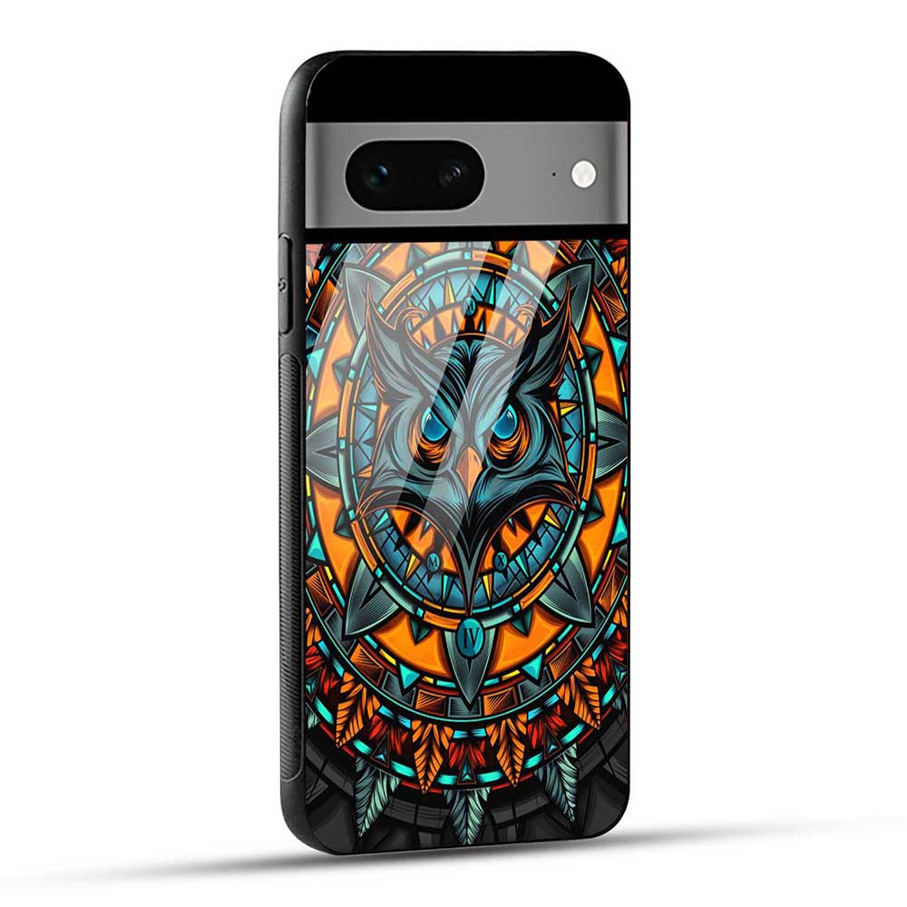 PIXEL 7 Back Cover Attractive Owl Glass Case