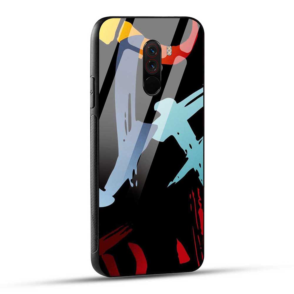 POCO F1 Back Cover Paint Creation Glass Case