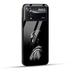 Poco X4 Pro 5G Back Cover Chatrapati Shivaji Raje Black & White Glass Case