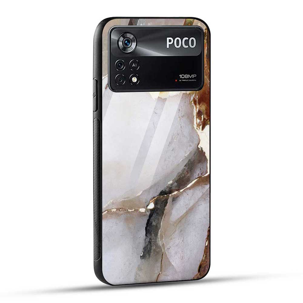 Poco X4 Pro 5G Back Cover Stone Slim Glass Case