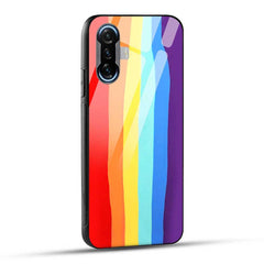 POCO F3 GT Back Cover Rainbow Color Glass Case