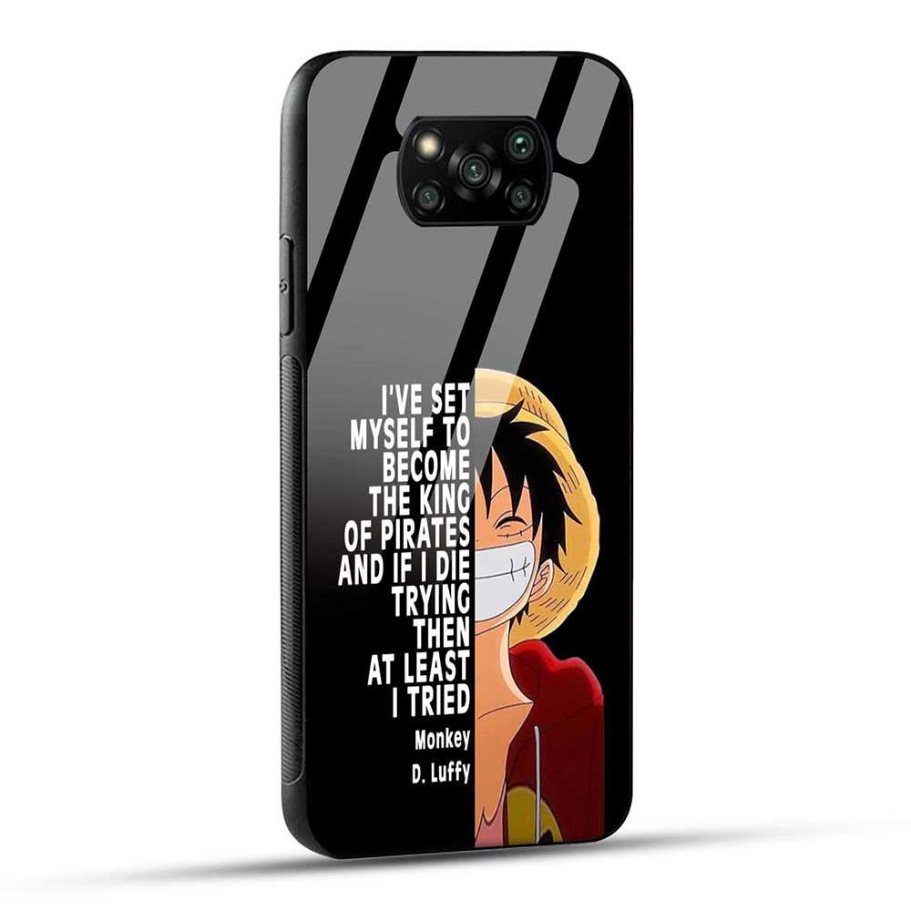POCO X3 / POCO X3 Pro Back Cover Anime One Piece Monkey D. Luffy  Glass Case