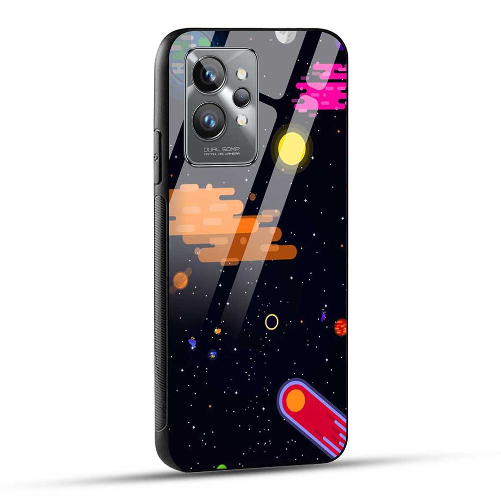 Realme GT 2 Pro Back Cover Cartoon Galaxy Glass Case