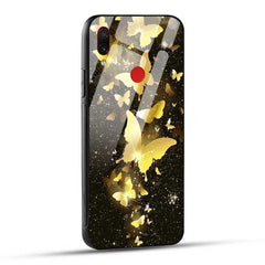 Redmi 7 / Redmi Y3 Back Cover Golden Butterfly Glass Case