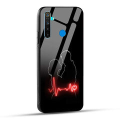 Realme 5 / Realme 5s / Realme 5i / Realme Narzo 10 / Realme Narzo 10A Back Cover Couple Love Glass Case