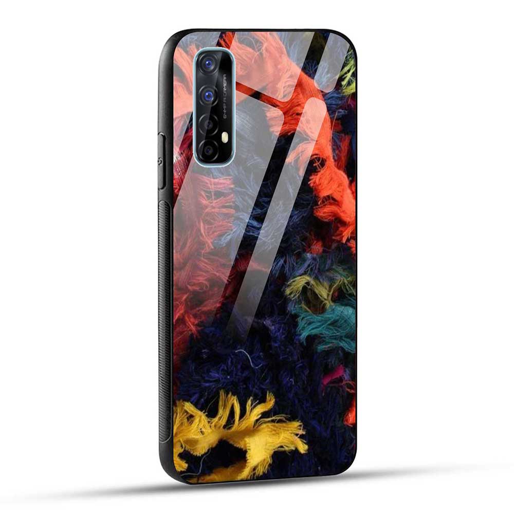 Realme 7 / Realme Narzo 20 Pro / Realme Narzo 30 Back Cover Colorful Fabric Glass Case