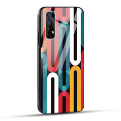 Realme 7 / Realme Narzo 20 Pro / Realme Narzo 30 Back Cover Colorful Pattern Designer Glass Case