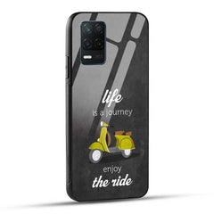 Realme 8 5G / Realme 8s 5G / Realme 9 5G / Realme Narzo 30 5G Back Cover Life is a Journey Enjoy The Ride Glass Case
