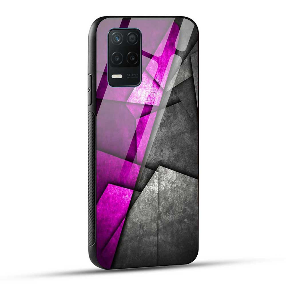 Realme 8 5G / Realme 8s 5G / Realme 9 5G / Realme Narzo 30 5G Back Cover Purple Abstract Glass Case
