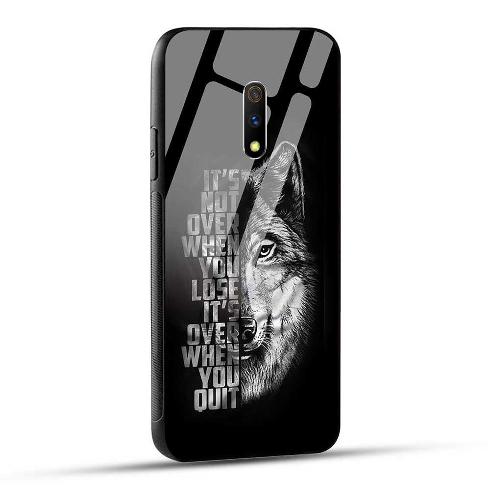 Realme X / Oppo K3 Back Cover Motivational Positive Quote Glass Case