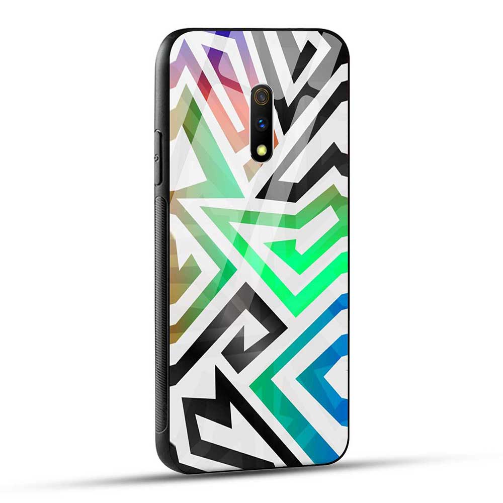 Realme X / Oppo K3 Back Cover Color Art Designer Glass Case