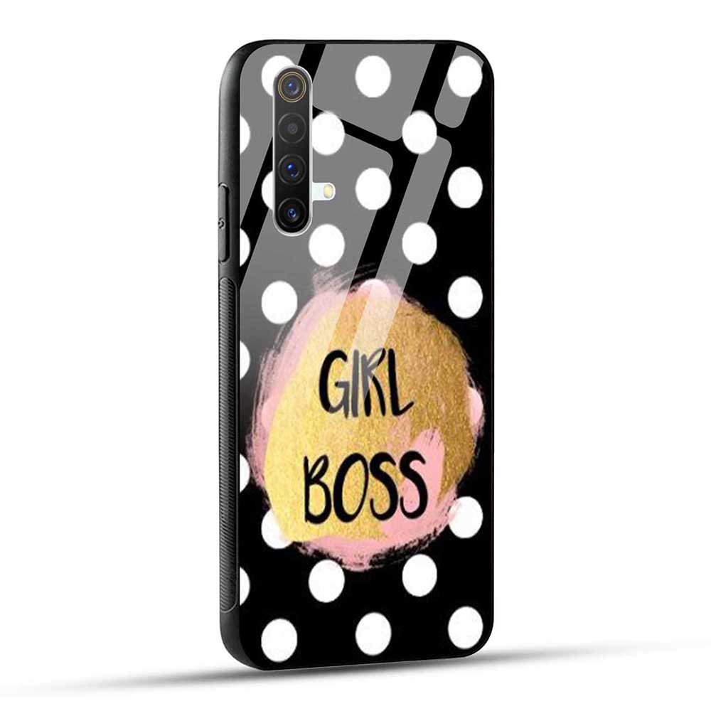 Realme X3 / Realme X3 SuperZoom Back Cover Polka Dots Girl Boss Glass Case