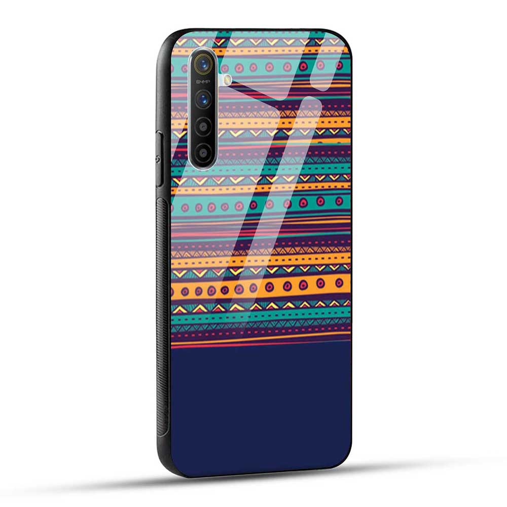 Realme XT / Realme X2 Back Cover Geometric Pattern Glass Case