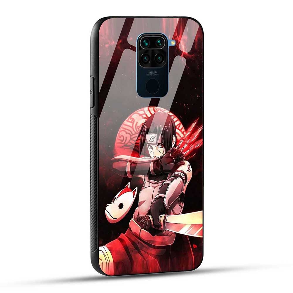 Redmi Note 9 Back Cover Itachii Glass Case