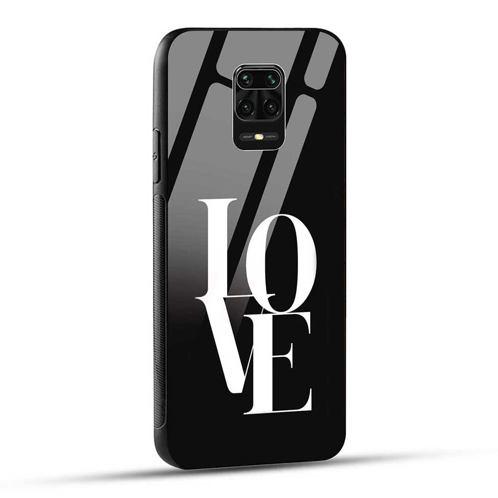 Redmi Note 9 Pro / Redmi Note 9 Pro Max / POCO M2 Pro / Redmi Note 10 Lite Back Cover Black & White Love Glass Case