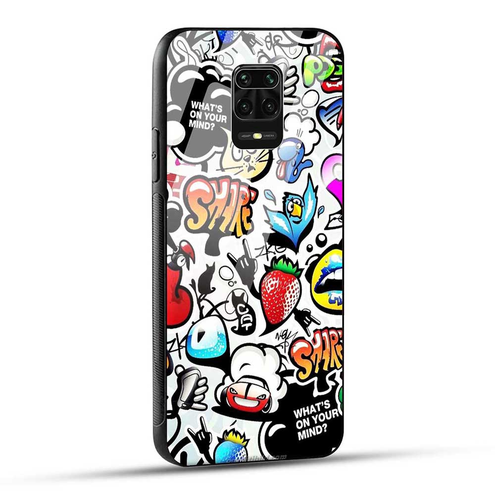 Redmi Note 9 Pro / Redmi Note 9 Pro Max / POCO M2 Pro / Redmi Note 10 Lite Back Cover Whats On Your Mind? Glass Case