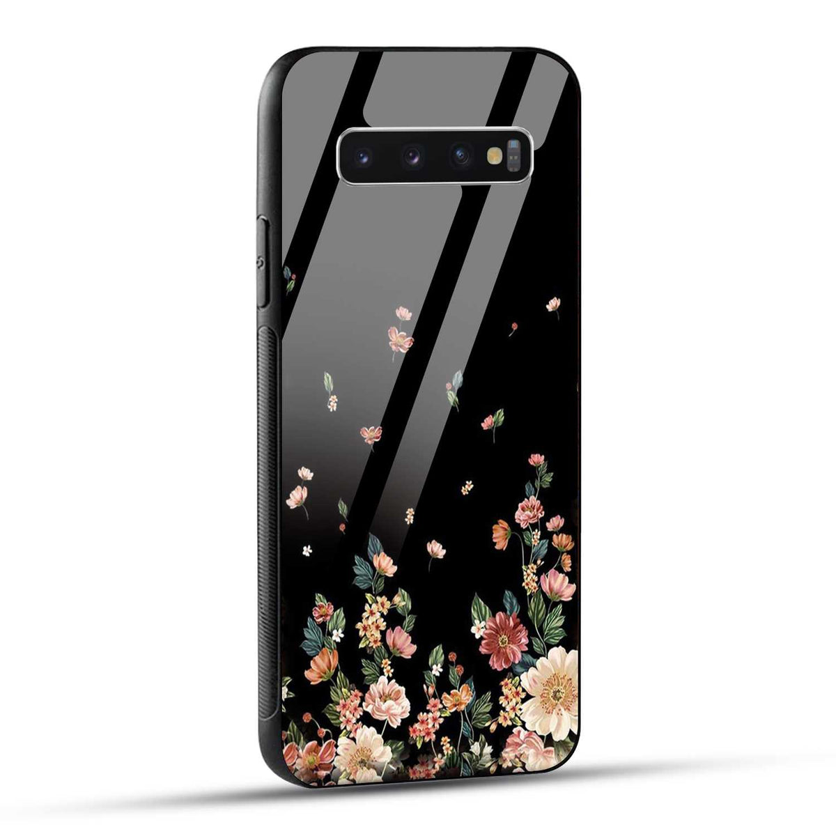 Samsung Galaxy S10 4G Back Cover Flowers Girly Printed Glass Case