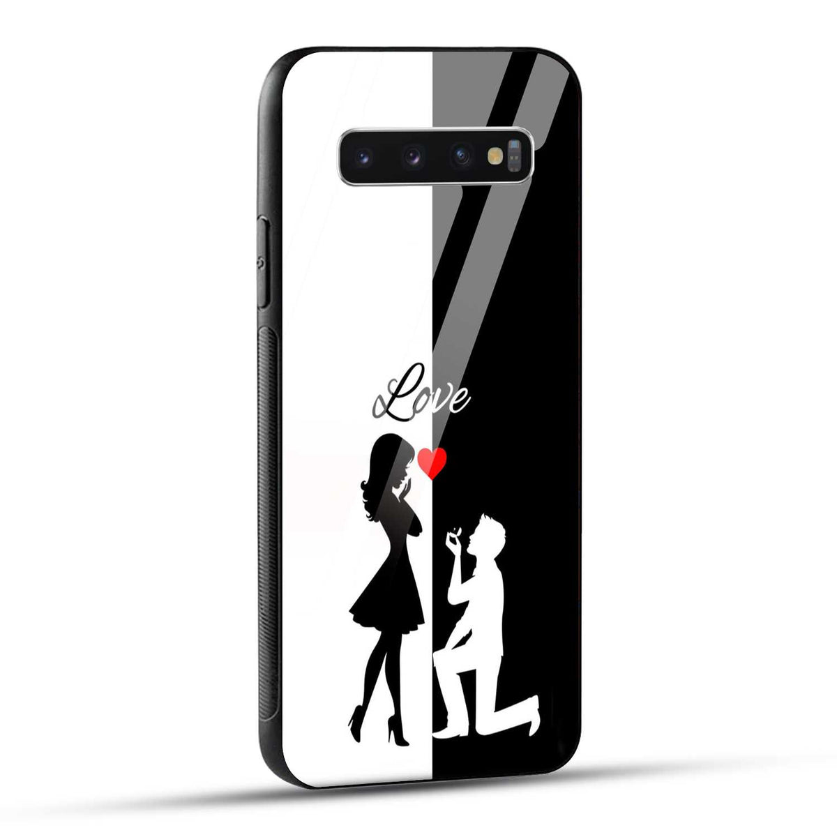 Samsung Galaxy S10 4G Back Cover Love Proposal Printed Glass Case