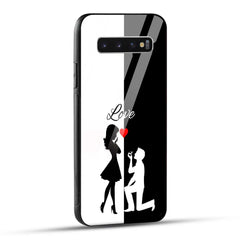 Samsung Galaxy S10 4G Back Cover Love Proposal Printed Glass Case