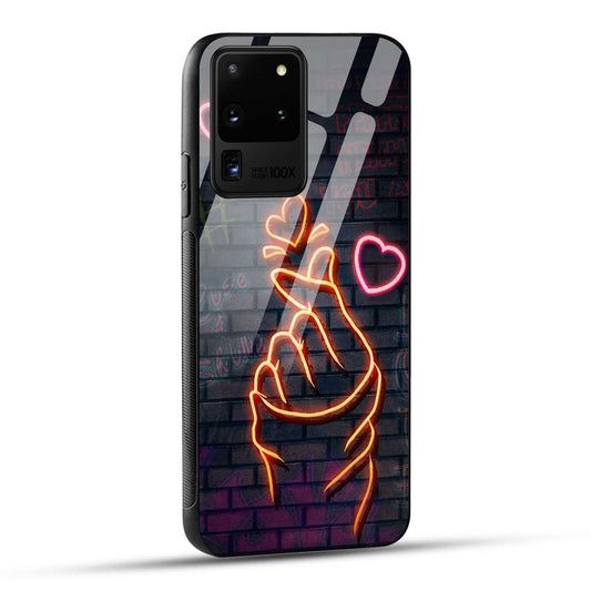 Samsung Galaxy S20 Ultra Back Cover Swag Cute Hearts Printed Glass Case