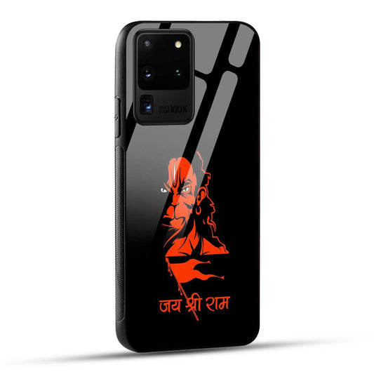 Samsung Galaxy S20 Ultra Back Cover Jay Shree Ram Bajrangballi Hanuman Printed Glass Case