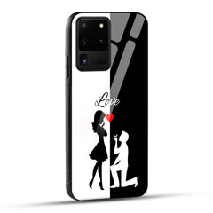 Samsung Galaxy S20 Ultra Back Cover Love Proposal Printed Glass Case