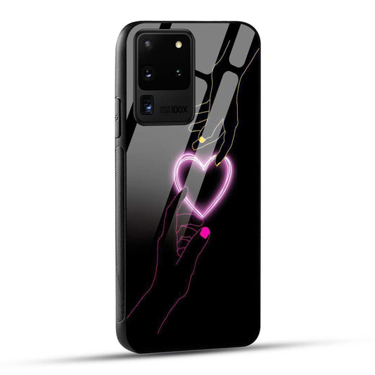 Samsung Galaxy S20 Ultra Back Cover Love Forever Heart Printed Glass Case