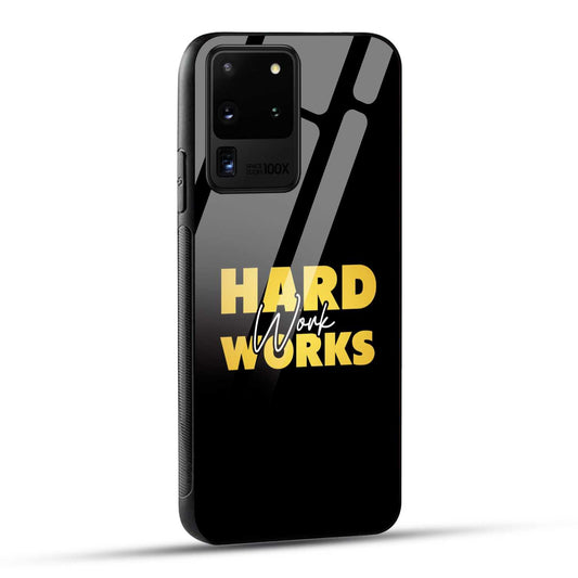Samsung Galaxy S20 Ultra Back Cover Hard Work Works Empowerment Quote Printed Glass Case