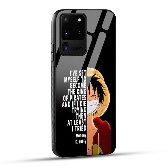 Samsung Galaxy S20 Ultra Back Cover Anime One Piece Monkey D. Luffy  Printed Glass Case