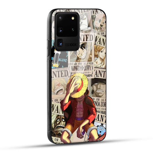 Samsung Galaxy S20 Ultra Back Cover Anime One Piece Wanted Luffy  Printed Glass Case