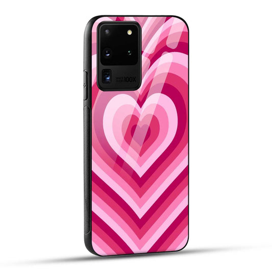 Samsung Galaxy S20 Ultra Back Cover Love Hearts Printed Glass Case