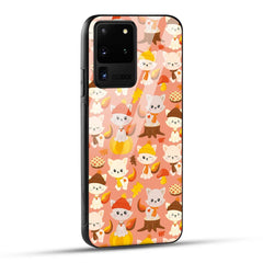 Samsung Galaxy S20 Ultra Back Cover Cute Kittys Printed Glass Case