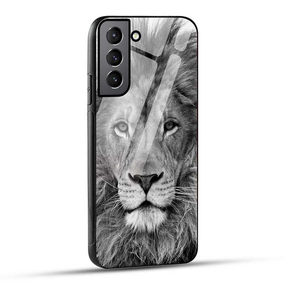 Samsung Galaxy S21 FE 5G Back Cover Lion Glass Case