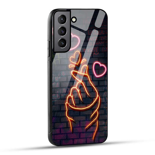 Samsung Galaxy S22 Plus 5G Back Cover Swag Cute Hearts Printed Glass Case