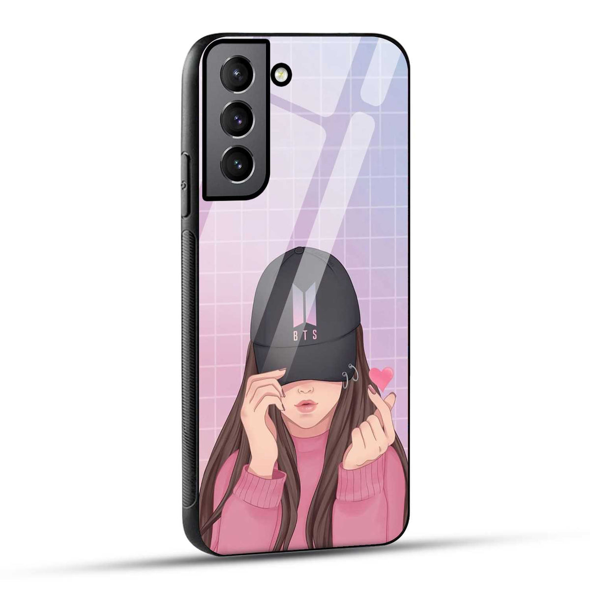 Samsung Galaxy S22 Plus 5G Back Cover Cap Girl Printed Glass Case