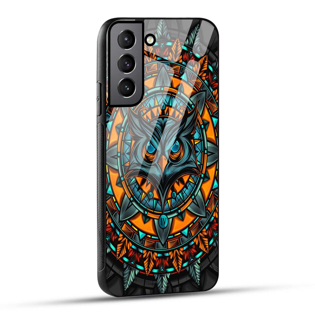 Samsung Galaxy S22 Plus 5G Back Cover Attractive Owl Printed Glass Case