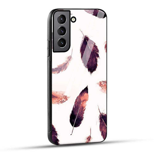 Samsung Galaxy S21 FE 5G Back Cover Beautiful Feathers Glass Case