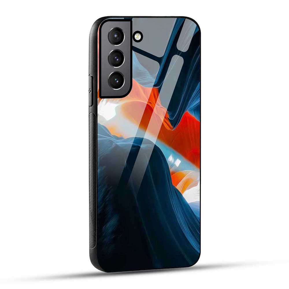 Samsung Galaxy S21 FE 5G Back Cover Beautiful Color Wave Glass Case
