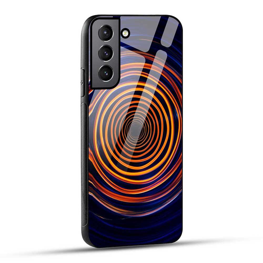 Samsung Galaxy S21 FE 5G Back Cover Round Color Waves Glass Case
